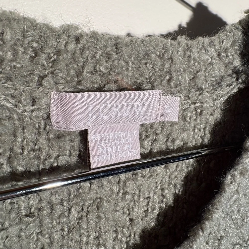J. Crew Wool Blend Fuzzy V-Neck Sweater